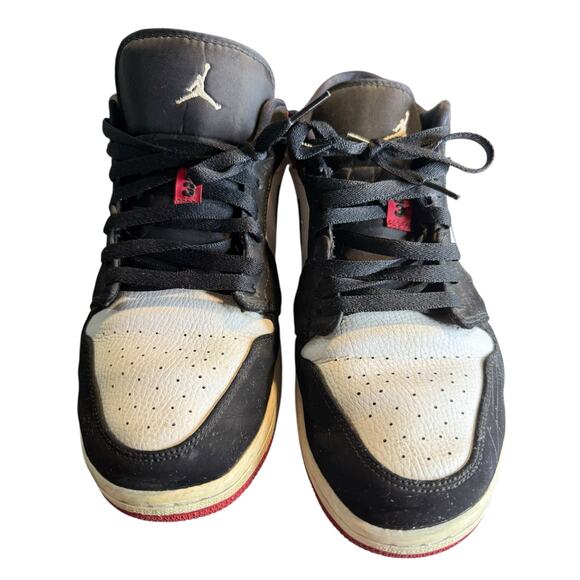 Nike Air Jordan 1 Low Black Toe Red White Retro Bred 553558-116, Men\'s Size 12 main image 10